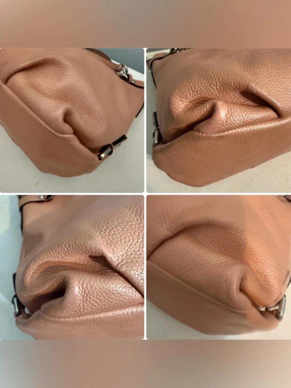 Coach Brooke Hobo Shoulder Bag Blush Pink Silver Hardware F17165